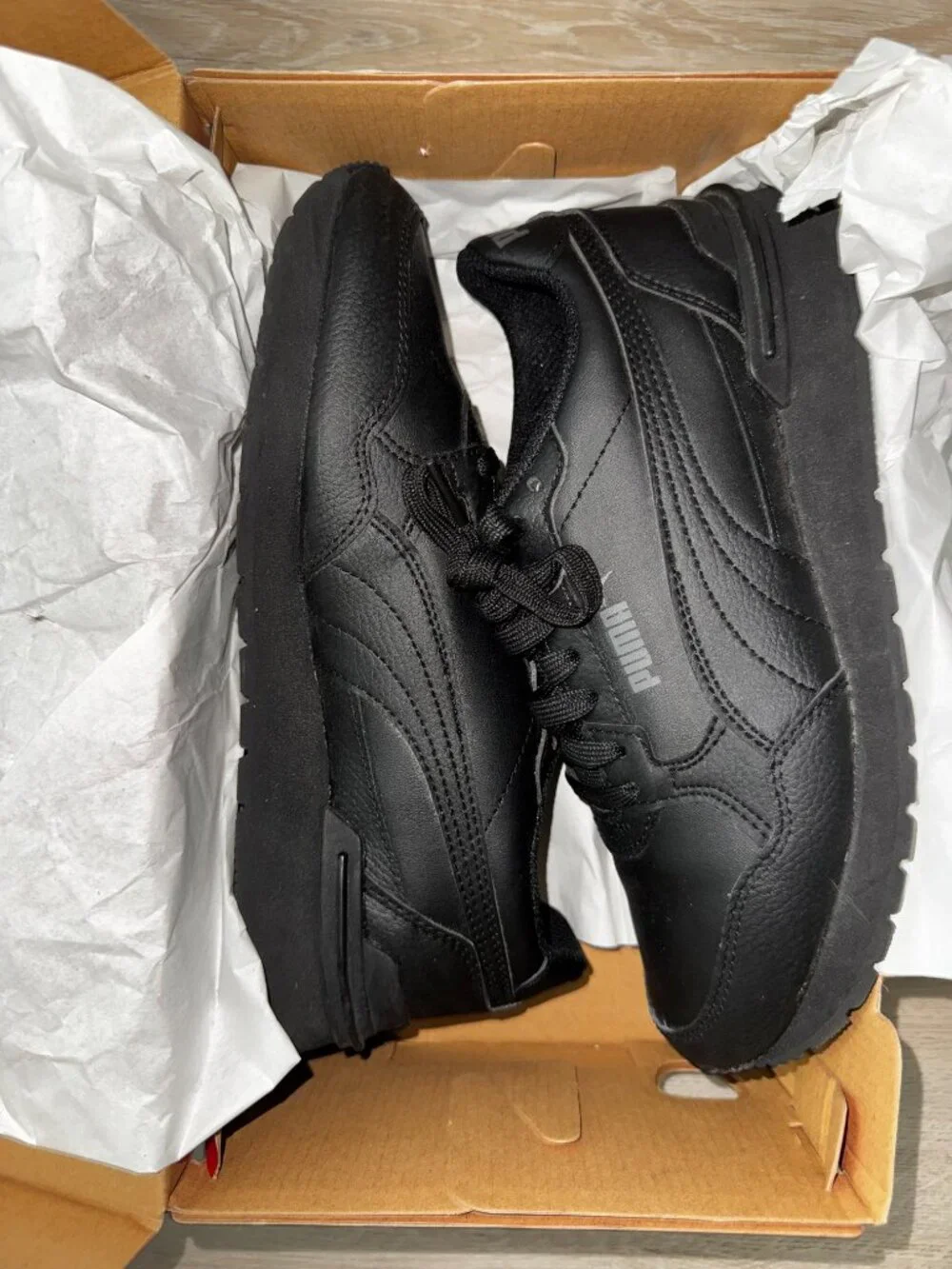 PUMA ST Runner V6 L Jr Black GS 5.5 SoftFoam+ Sneakers Youth 399736-01 Box